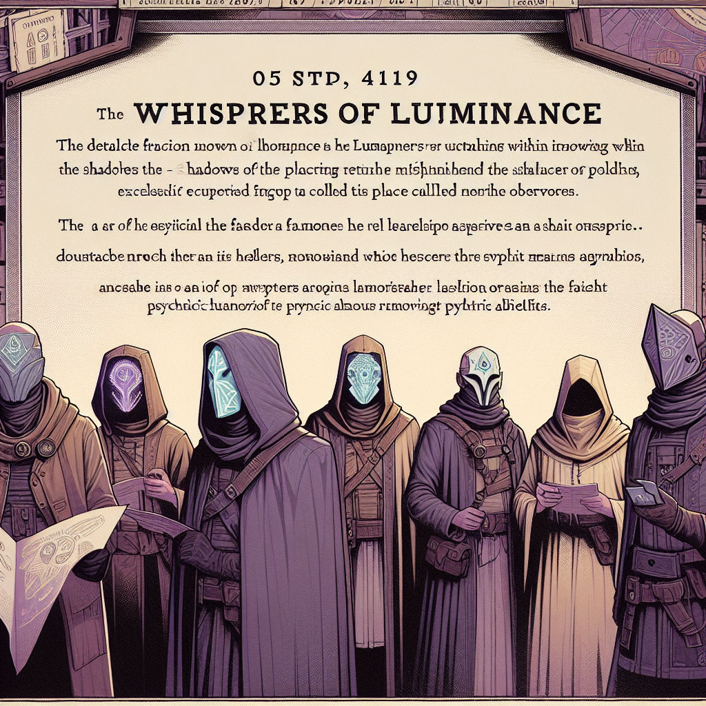 Whisperers of Luminance